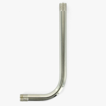 1/8ips Male Threaded 5in Long 90 Degree Bent Arm - Polished Nickel