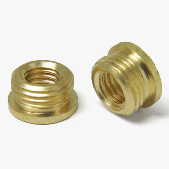 1/4-27 Female X 1/8ips. Male Thread Unfinished Brass Reducer with Shoulder