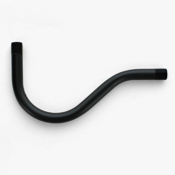 1/8ips Male Threaded 5in Long Pin-up Bent Arm - Black Finish