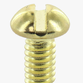 8/32 Thread Brass Plated Steel 1-1/2in. Long Slotted Head Screw