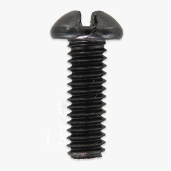 1/2in Long - 8/32 Thread Black Oxide Finish Steel Round Slotted Head Screw