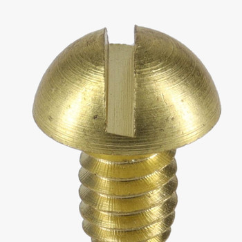 8/32 Thread Brass Plated  1/4in. Long Slotted Head Screw