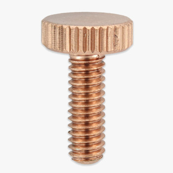 8/32 Thread Polished Copper Finish 1/2in. Long  Knurled Thumb Screw