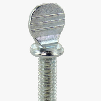3/4in Long X 8/32 Type S Thumb Screw with Shoulder - Zinc Plated Steel