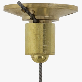 3- Hole Ceiling Attachment for use with Cable Gripper - Unfinished Brass