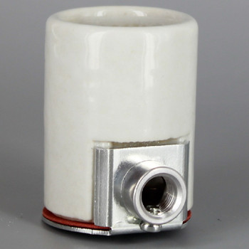 Leviton - E-26 Porcelain Keyless Socket with 1/8ips. Side Outlet Bushing