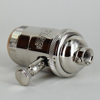Nickel Plated Finish Full Range Dimmer Uno Threaded Shell Socket with 1/8ips. Cap