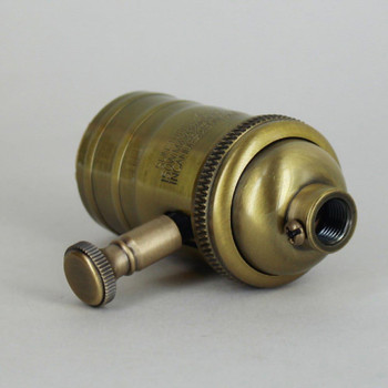 Antique Brass Finish Full Range Dimmer Socket with 1/8ips. Cap