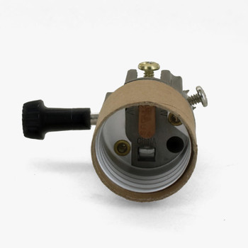 3-Way E-26 Candle Socket with 1/8-27 Hickey and Cardboard Insulator