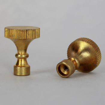 Unfinished Brass Turned Knurled Socket Knob with 4/36 Thread