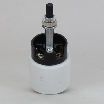 E-26 Porcelain Bottom Turn  Lamp Socket with Solder Terminal Wire Connections.