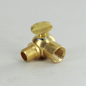 1/8ips Male X 1/8ips Female Threaded Unfinished Brass Adjustable Swivel W/wing Nut Adjustment