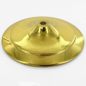 6in. Polished Brass Finish Spun Vase Cap