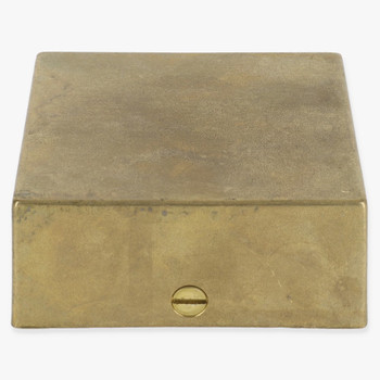 3in Diameter Square Cast Brass Screwless Face Mount Backplate/ Canopy