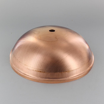 1/8ips Center Hole - Round Dome Canopy - Unfinished Copper