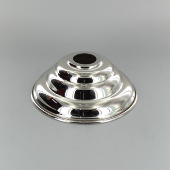 1-1/16in Center Hole - Small Spun Beehive Canopy - Nickel Plated Finish