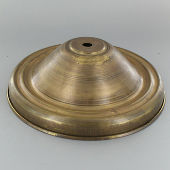 1/8ips Center Hole - Deep Spun Canopy - Unfinished Brass