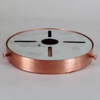 5in 3-Hole Multiport Screw less face mount Canopy - Unfinished Copper