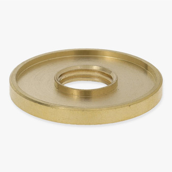 1-1/4in. Threaded Straight Edge Turned Brass Check Ring. 1/4ips Threaded Center Hole.
