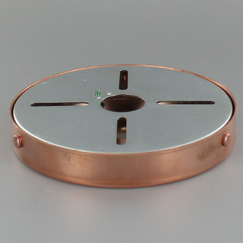 5in Screw Less Face Mount Steel Round Canopy - Unfinished Copper