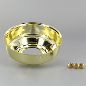 3-1/4in. Brass Plated Finish Holder with 1-1/4in. Hole