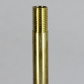 8 in. Long X 1/4ips Unfinished Brass Pipe Stem Threaded 3/4in Long on Both Ends