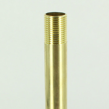 11in Long X 3/8ips (5/8in OD) Male Threaded Unfinished Brass Hollow Pipe Stem.
