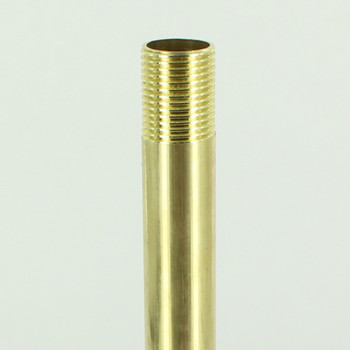 18in Long X 3/8ips (5/8in OD) Male Threaded Unfinished Brass Hollow Pipe Stem.