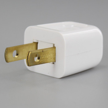 White - Non Polarized, Non-Grounding, Easy Lamp Plug for 18-2 SPT-1 Wire