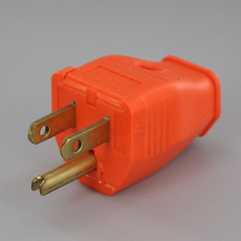 Orange - 2 Pole 3-Wire Grounding Screw Terminal Connection Plug