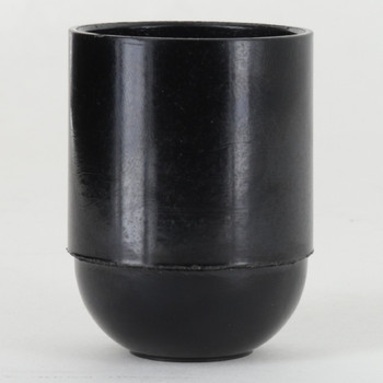 Black E-26 Base Phenolic Socket with Smooth Shell and 1/8ips. Cap