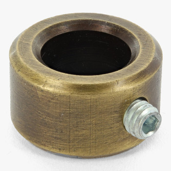 3/8in. Modern Slip Ring with Side Screw- Slips 1/8ips Pipe - Antique Brass Finish