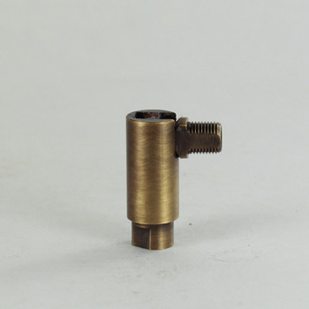 1/8IPS Threaded Adjustable 90 Degree Swivel with 360 Degree Rotation - Antique Brass Finish