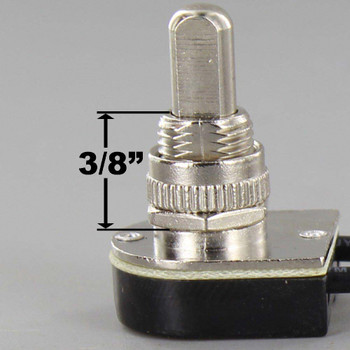 3/8in Shank Push Button On/Off Switch - Nickel Plated