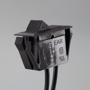 On-Off Snap-In Rocker Switch with Black Dot - White