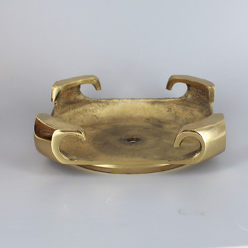 5-1/2in Seat Polished Cast Brass Base with Four Legs.