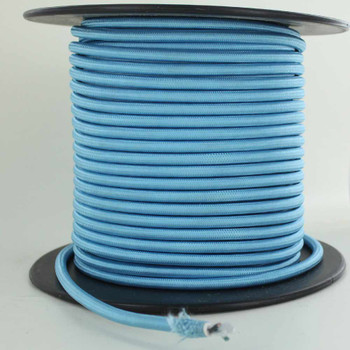 18/3 SVT-B Light Blue Nylon Fabric Cloth Covered Pendant and Table Lamp Wire