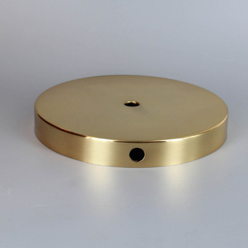 5-3/4in Polished Case Brass Flat Base with Wire Way