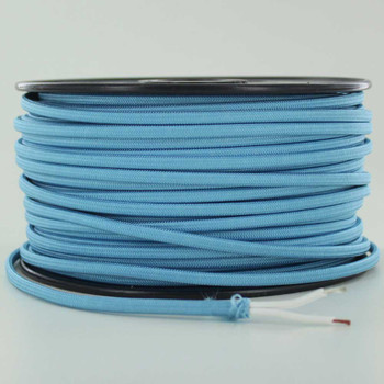 18/2 SPT1-B Light Blue Nylon Fabric Cloth Covered Lamp and Lighting Wire