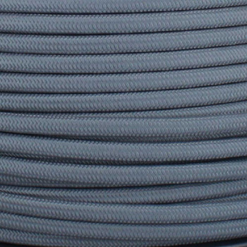 18/2 SPT2-B Steel Blue/Gray Nylon Fabric Cloth Covered Lamp and Lighting Wire