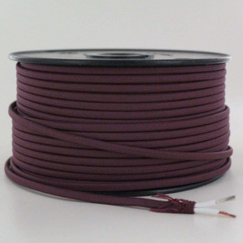 18/2 SPT2-B Burgundy/Wine Nylon Fabric Cloth Covered Lamp and Lighting Wire