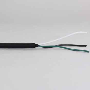 18ft Long - 18/3 SVT-B Black Cloth Covered Pre-Processed Wire Harness