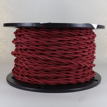 18/2 AWG - BLACK/RED ZIGZAG PATTERN TWISTED FABRIC CLOTH COVERED LAMP WIRE