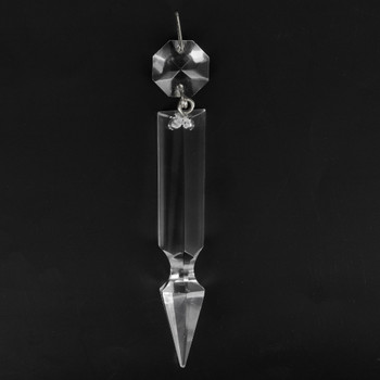 76MM (3in.) Crystal Spear with Jewel and Brass Clip