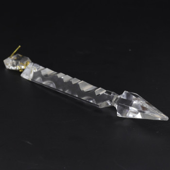 125mm (5in.) Crystal Cut Spear with Jewel and Brass Clip