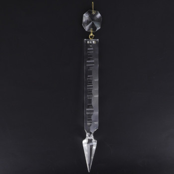 150 (6in.) Crystal Cut Spear with Jewel and Brass Clip