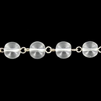 10mm. Plain Crystal Ball with Nickel Pin Chain