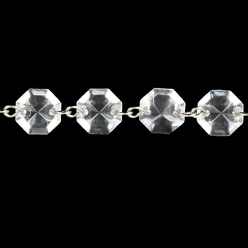 12mm. Small Uniform Crystal Nickel Pin Chain