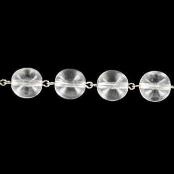12mm. Plain Crystal Ball with Brass Pin Chain