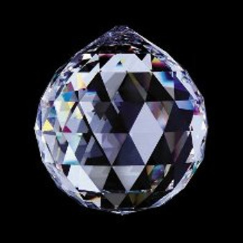 50mm. Strass Cut Crystal Ball with Pin Hole